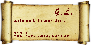 Galvanek Leopoldina névjegykártya